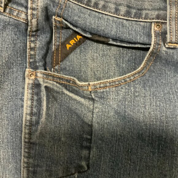 Ariat M4 Jeans Mens 43x31 Medium Wash Releaxed Boot Straight Fit (Tag:41x32) - Picture 5 of 12